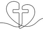 Christian church symbol in continuous line drawing style. Line a